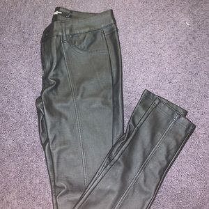 Boom Boom Jeans - Faux Leather Low Rise Jeans